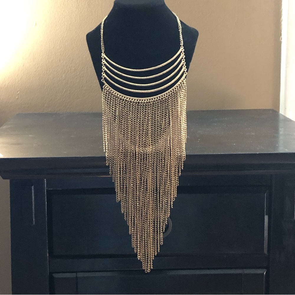 Stunning vintage tassel chain necklace